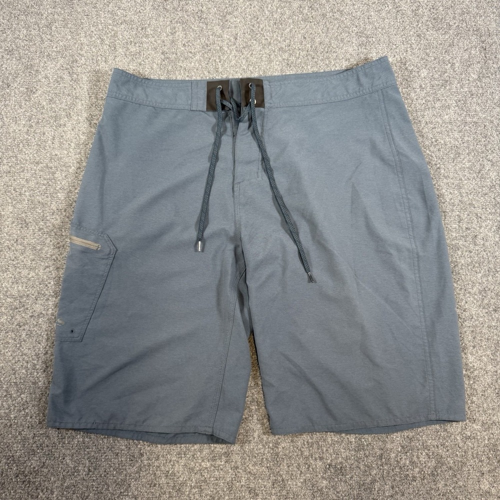 Simms‎ Board Shorts Mens 36 Blue Drawstring Fishing Swim Trunks Quick Dry